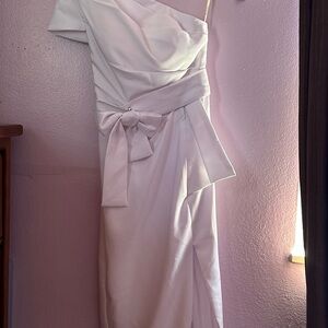 Elegant White One-Shoulder Dress